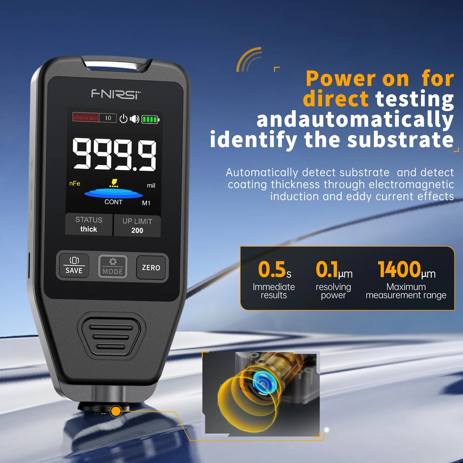 CTG-20, Automotive Paint Thickness Gauge, Automotive Electroplating Metal Putty Powder Coating Thickness Gauge