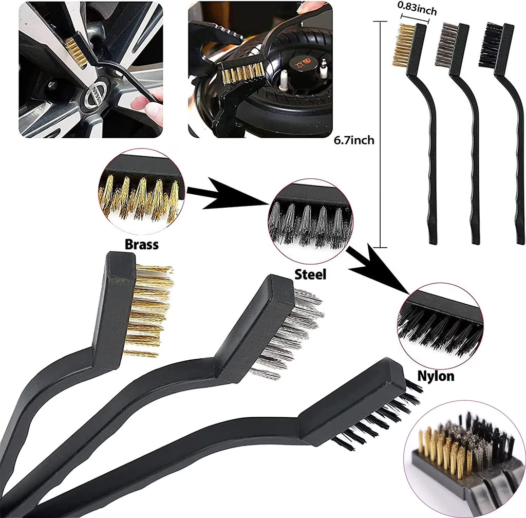 26Pcs Detail Brushes Car Detailing Kit Interior with Drill Brush Set, Detailing Brushes Car Cleaning Kit for Interior, Exterior, Windshield, Carpet, Leather, Air Vents