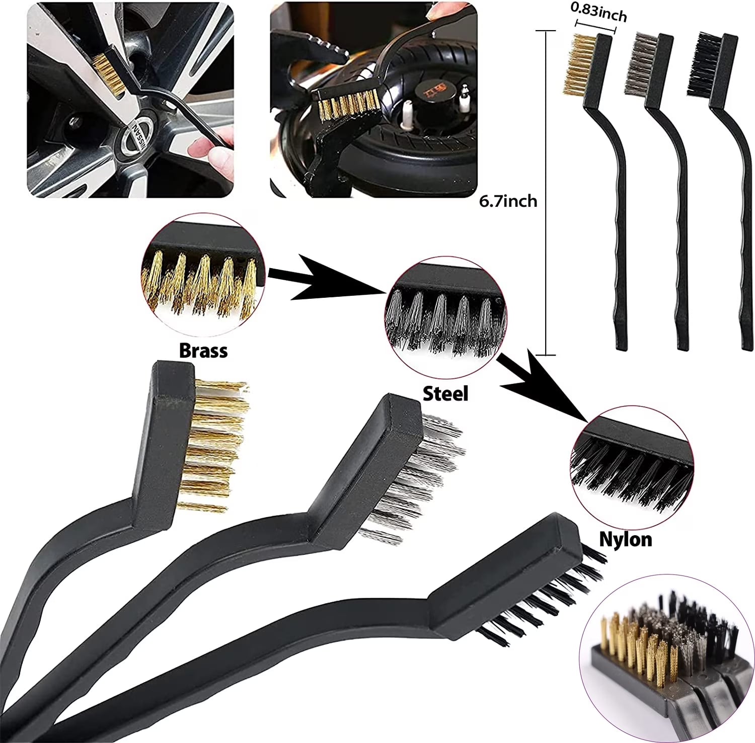 26Pcs Detail Brushes Car Detailing Kit Interior with Drill Brush Set, Detailing Brushes Car Cleaning Kit for Interior, Exterior, Windshield, Carpet, Leather, Air Vents