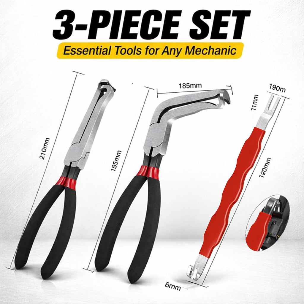 Automotive Electrical Disconnect Pliers Kit, Auto Repair Plier, 37960/37980/13120, 8In Automotive Tools Electrical Connector Pliers, Automotive Tools for Push Tab Style Plugs