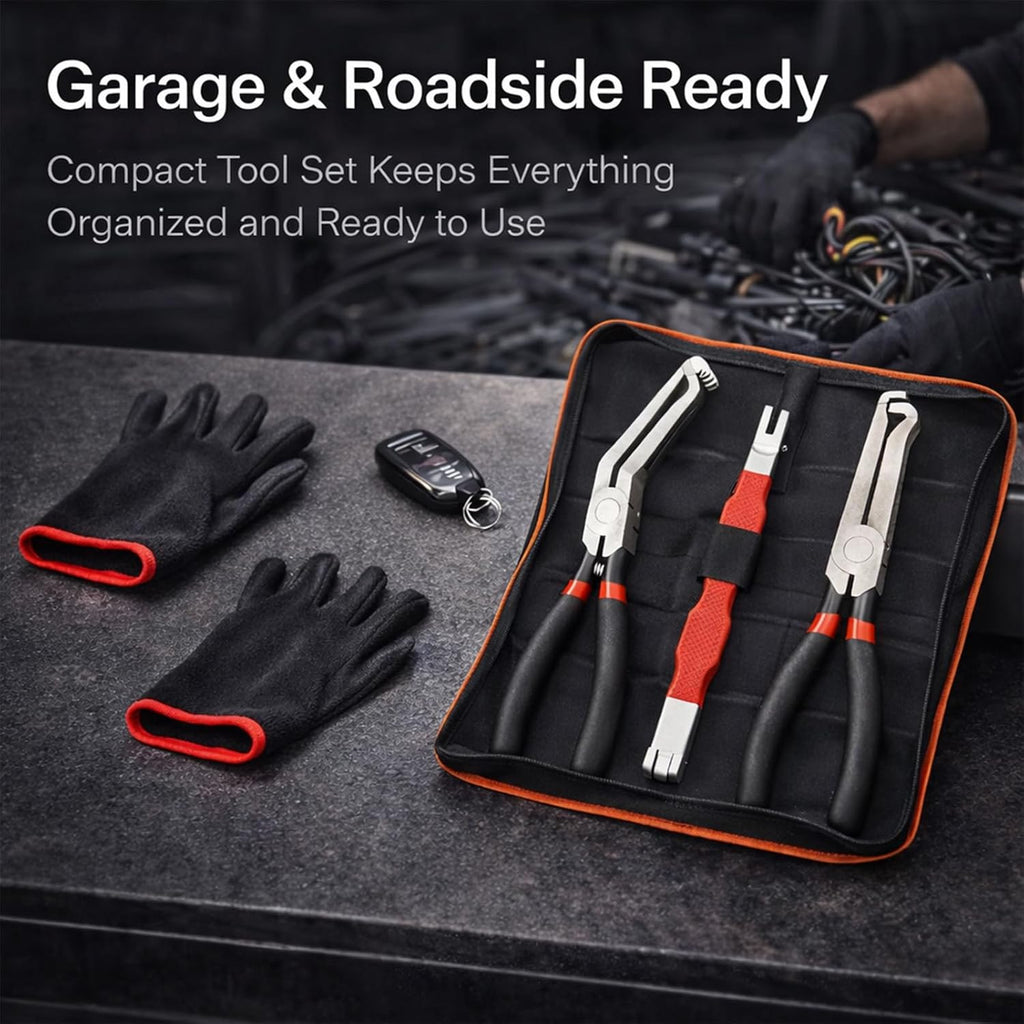 Automotive Electrical Disconnect Pliers Kit, Auto Repair Plier, 37960/37980/13120, 8In Automotive Tools Electrical Connector Pliers, Automotive Tools for Push Tab Style Plugs