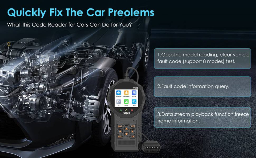Automotive OBD2 Scanner OBD Code Reader Car Check Engine Fault Diagnostic Tool