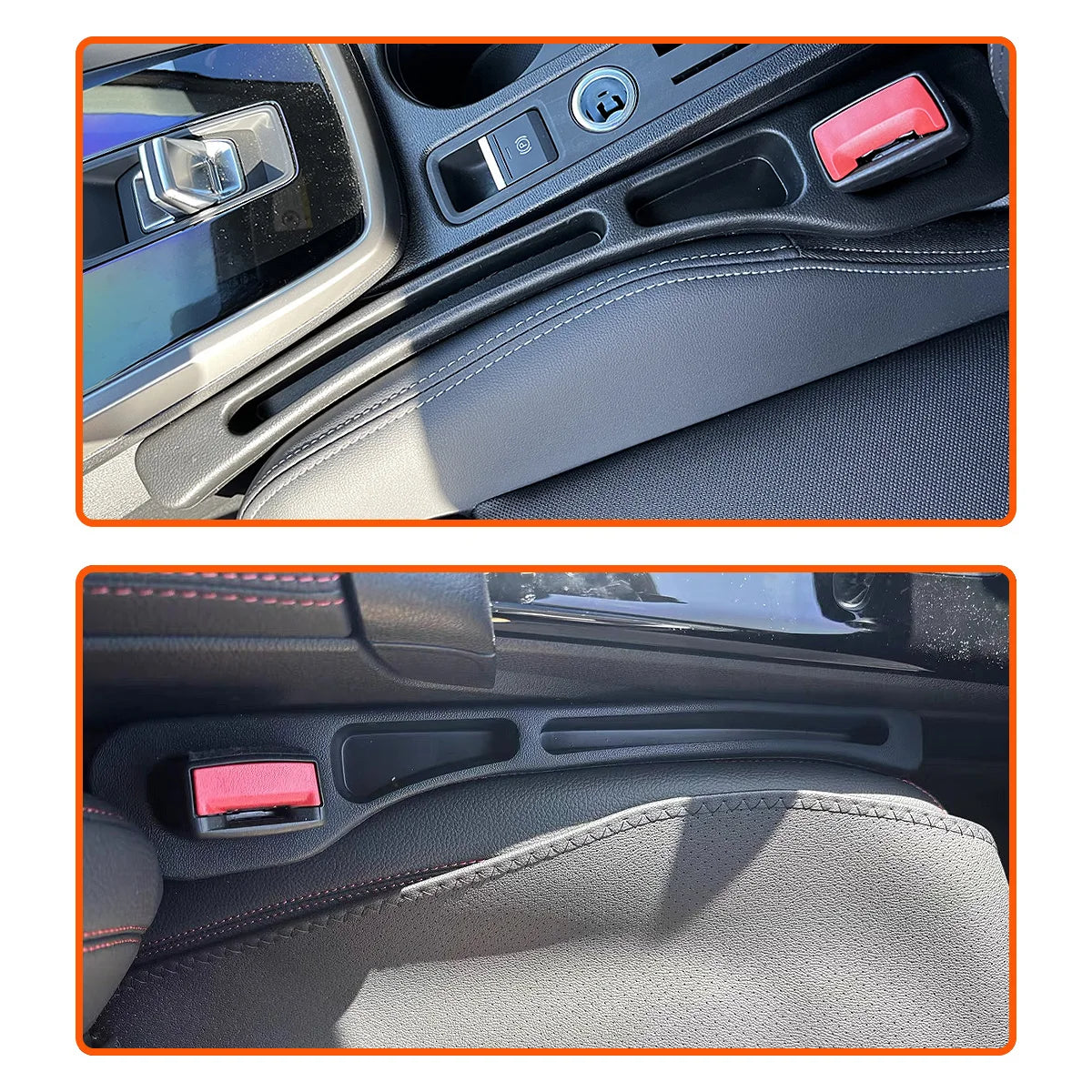 YONGRUN 1Pair Automotive Seat Gap Filler Storage Box Black General Motor Seat Gap Filler Automotive Seat Gap Automotive Interior