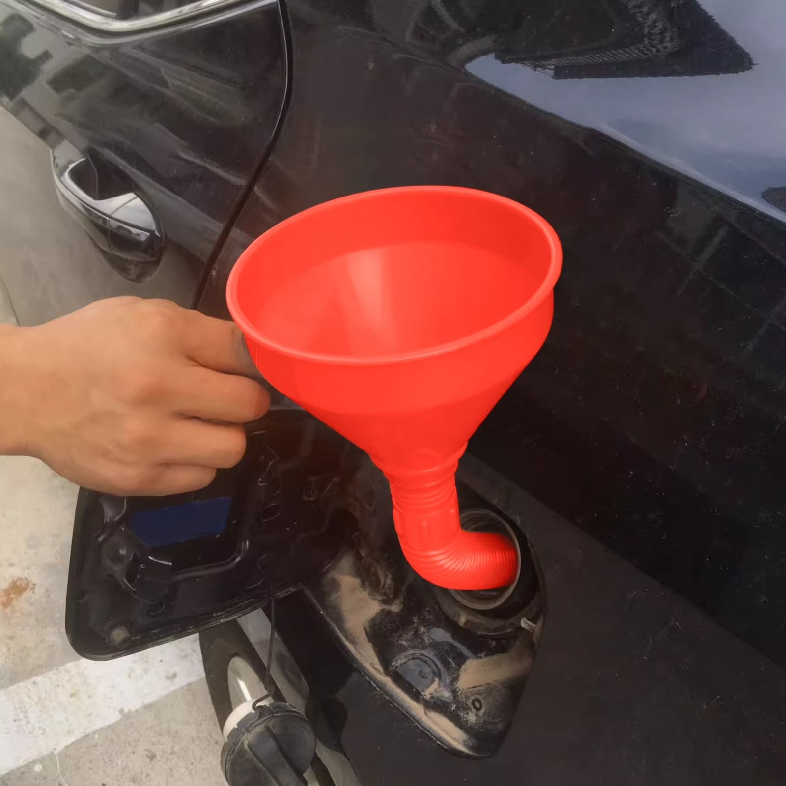 Wide Mouth Flexible Funnel with Handle, Automotive Flex Funnel with Hose, Large Plastics Automotive Funnels,Flexible Spout Extension, Wide Mouth Refueling Funnel Automotive Oil Funnel